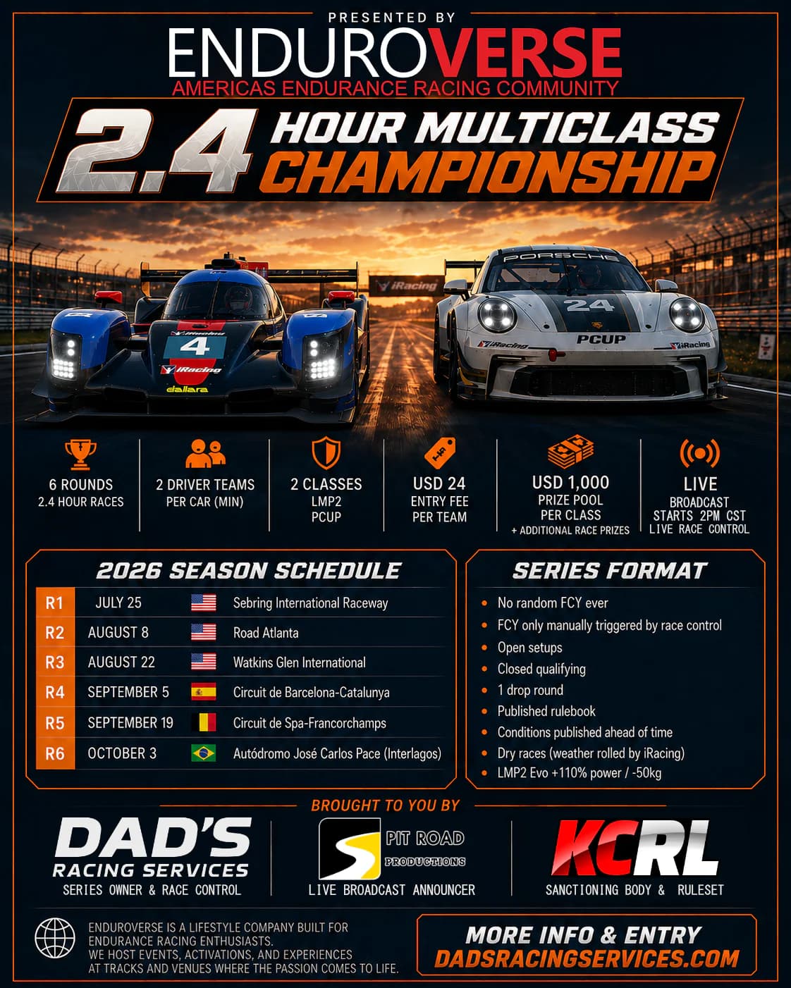 2.4 Hour MultiClass Championship flyer